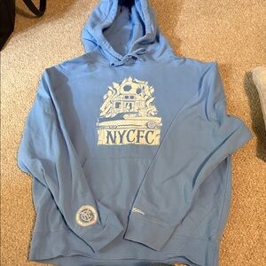 NYC OVO Light Blue Graphic Hoodie